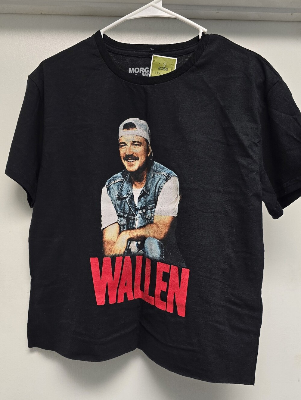 NWT MORGAN WALLEN CROPPED TEE SZ L